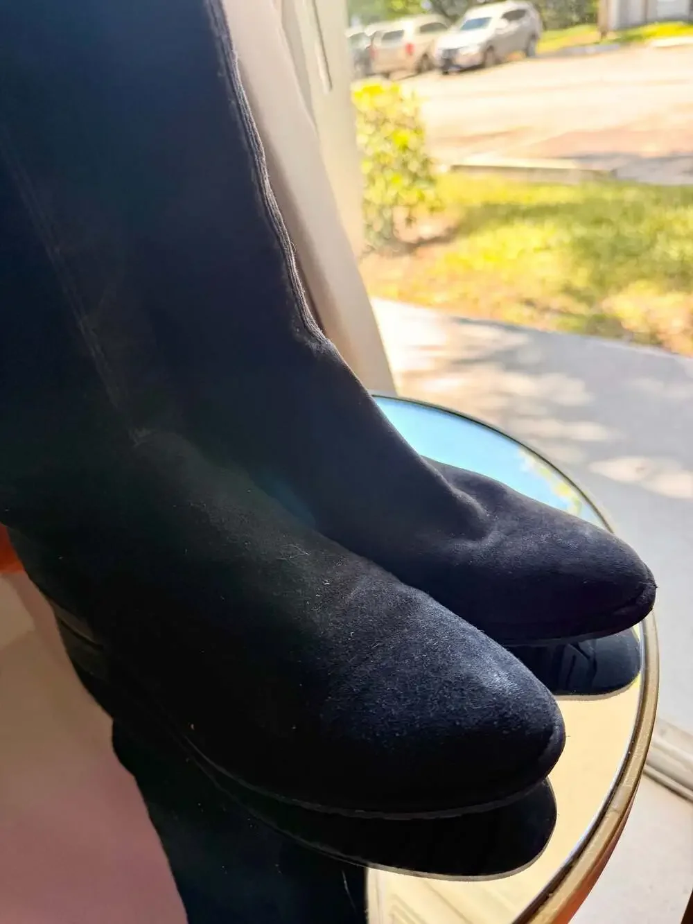 Stuart Weitzman Lowland Black Suede Over-The-Knee Boots Size 7